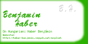 benjamin haber business card